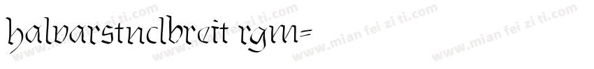 halvarstnclbreit rgm字体转换